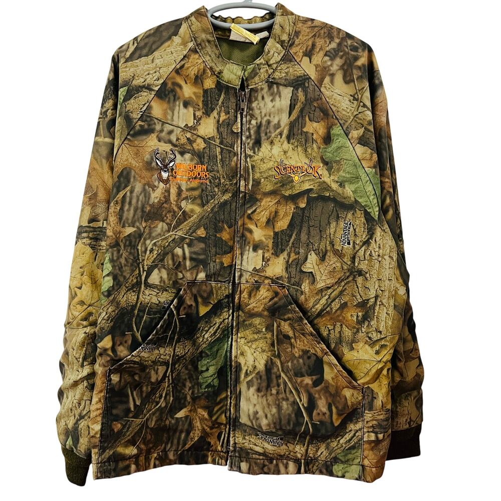 Vintage Scent‎ Lok Camo Full Zip Jacket Embroidered Logo Medium